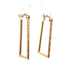 14kt Yellow Gold Rectangle Hoop Earrings