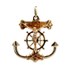 14kt Yellow Gold Crucifix Anchor Pendant