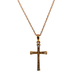 14kt Yellow Gold .10ct tw Diamond Cross Pendant With Chain 
