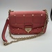 Michael Kors Pink Quilted Studded Shoulder Bag 