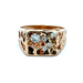 14kt Yellow Gold .35ct tw Diamond & Ruby Nugget Ring