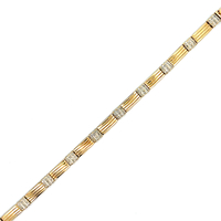 14kt Yellow Gold 6.75" 5.25mm .40ct tw Diamond Bracelet 