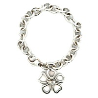 Tiffany & Co. Spring Hibiscus Open Flower Sterling Silver Bracelet