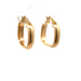  10kt Yellow Gold Square Hoop Earrings