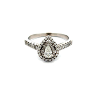 14kt White Gold .36cttw Diamond Halo Ring