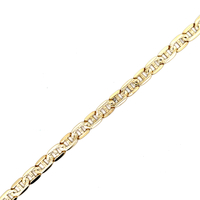 10kt Yellow Gold 8.5" 6.25mm Mariner Link Bracelet 