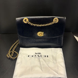 COACH Parker Shoulder Bag in Patent Leather - Black 