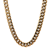 10kt Yellow Gold 27" 9mm Hollow Cuban Link Chain 