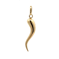14kt Yellow Gold Italian Horn Pendant