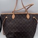 Louis Vuitton Canvas Neverfull MM Tote  With Clutch 