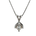 14kt White Gold .75ct tw Diamond Pendant & Chain