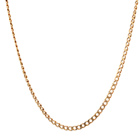 10kt Yellow Gold 16" 2mm Diamond Cut Curb Chain