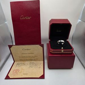 18kt White Gold Cartier 66 Love Ring With Box & Papers