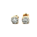 14kt Yellow Gold .60ct tw Diamond Cluster Screw Back Earrings