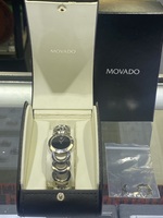 Authentic Movado Women's Rondiro Black Dial Stainless Steel Watch 0606248