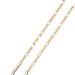 14kt Tri-Color 26" 4.5mm Figaro Link Chain 