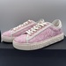 Versace Barocco Greca Sneaker Low-Top Canvas Sneakers In Pink Size 38