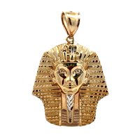 10kt Two Tone Egyptian Pharaoh Pendant 