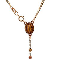 10kt Tri-Color 36" Rosary Necklace 
