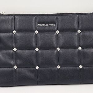 Michael Kors Large Studded Quilted Shoulder Bag Purse – Elegant Style