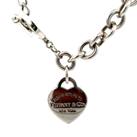 Tiffany & Co. Sterling Silver 16" Heart Tag Toggle Chain Necklace 