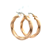 14kt Yellow Gold Twist Hoop Earrings