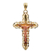 14kt Two Tone Crucifix Cross Pendant 