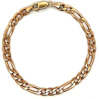 14kt Yellow Gold 8" 5.75mm Figaro Link Bracelet 