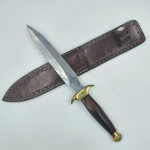 Pakistan Steel Dagger with Decorative Leather Sheath        