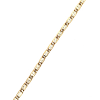10kt Yellow Gold 7.75" 4mm Diamond Cut Link Bracelet