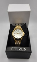 Citizen Quartz WR50 Gold Tone Men’s Watch Day Date Japan Movement