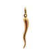 18kt Yellow Gold Italian Horn Pendant