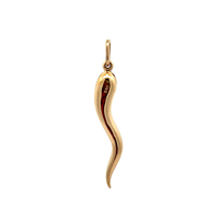14kt Yellow Gold Italian Horn Pendant 