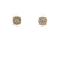 14kt White Gold .25ct tw Diamond Cluster Stud Earrings