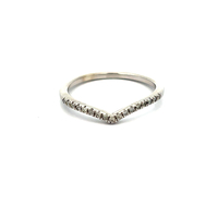 10kt White Gold .15ct tw Diamond V Band Ring