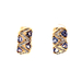 10kt Yellow Gold .15ct tw Diamond & Tanzanite Hoop Earrings