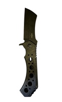 S-tec Cleaver Rugged Black Folding Knife 