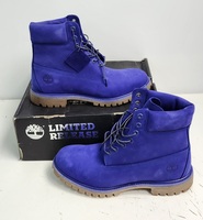 Timberland 6" Premium Waterproof Boots Electric Blue Nubuck Men’s 10.5
