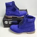 Timberland 6" Premium Waterproof Boots Electric Blue Nubuck Men’s 10.5