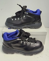 Burberry AMF Trek Low Boots Black Blue Leather EU 44 UK 10 Made in Italy