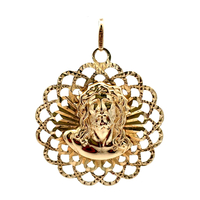 14kt Yellow Gold Double Sided Religious Pendant 