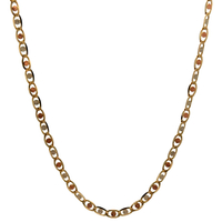 14kt Tri-Color Mariner 16" 3mm Chain