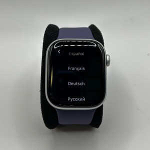 Apple Watch Series 11 42mm GPS Silver Case w Purple Fog Sport Band S/M MEU64LW/A