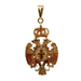 14kt Yellow Gold Serbian Two Headed Eagle Pendant