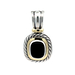 David Yurman .925 & 14kt Yellow Gold Large Albion Black Onyx Pendant 