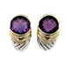 David Yurman .925 & 14kt Yellow Gold Amethyst Shrimp Earrings