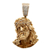 14kt Yellow Gold Jesus Pendant With CZ's