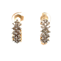 14kt Yellow Gold 1.30ct tw Diamond Hoop Earrings