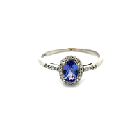 14kt White Gold .15ct tw Diamond & Tanzanite Ring