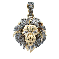 10kt Yellow Gold .50ct tw Diamond Lion Pendant